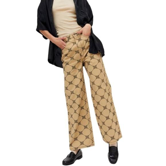NEW BDG Urban Outfitters High and Wide Jeans in Tennis Print SZ 26 - Picture 2 of 16